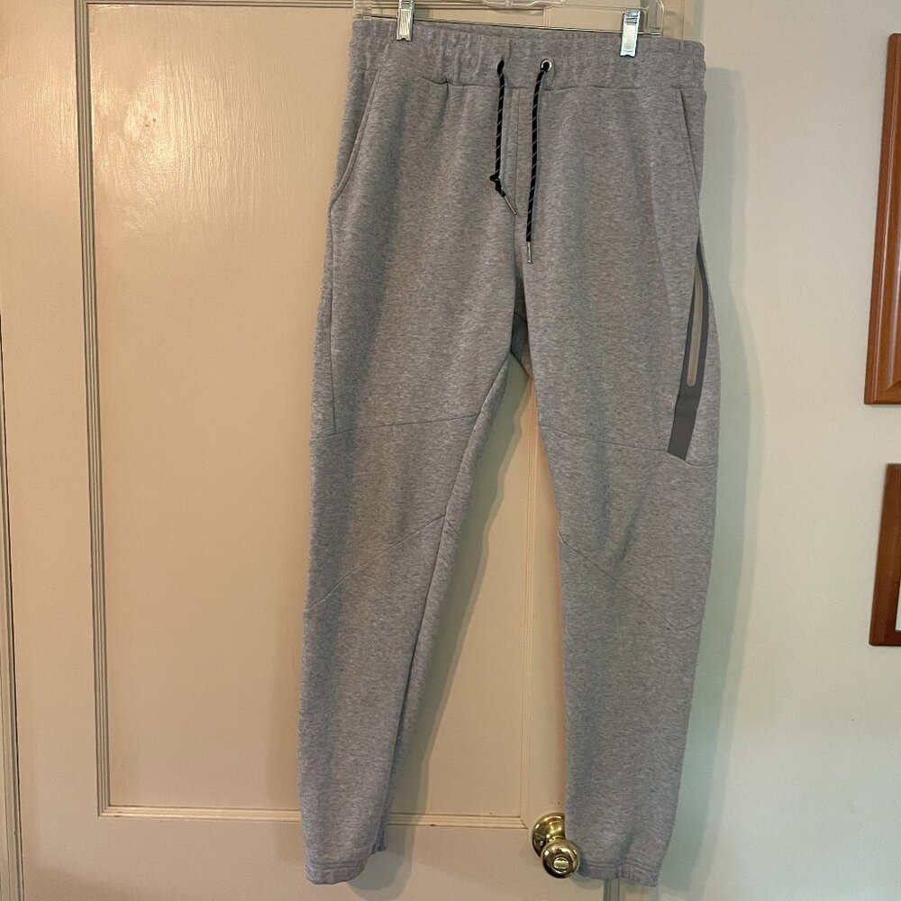 Grey Sweatpants with Extra Side Zipper Pocket